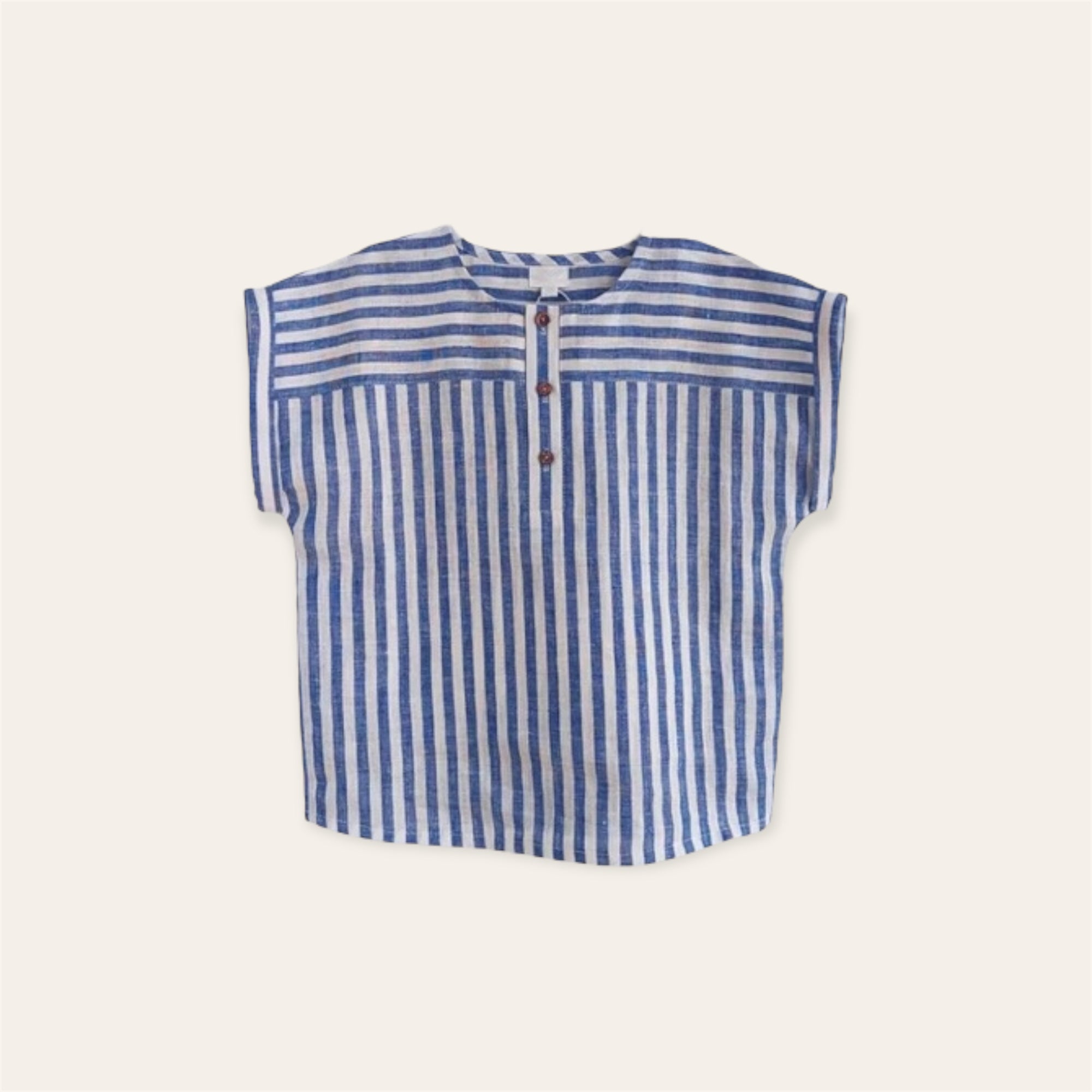 Camisa de Hilo Rayas Azules