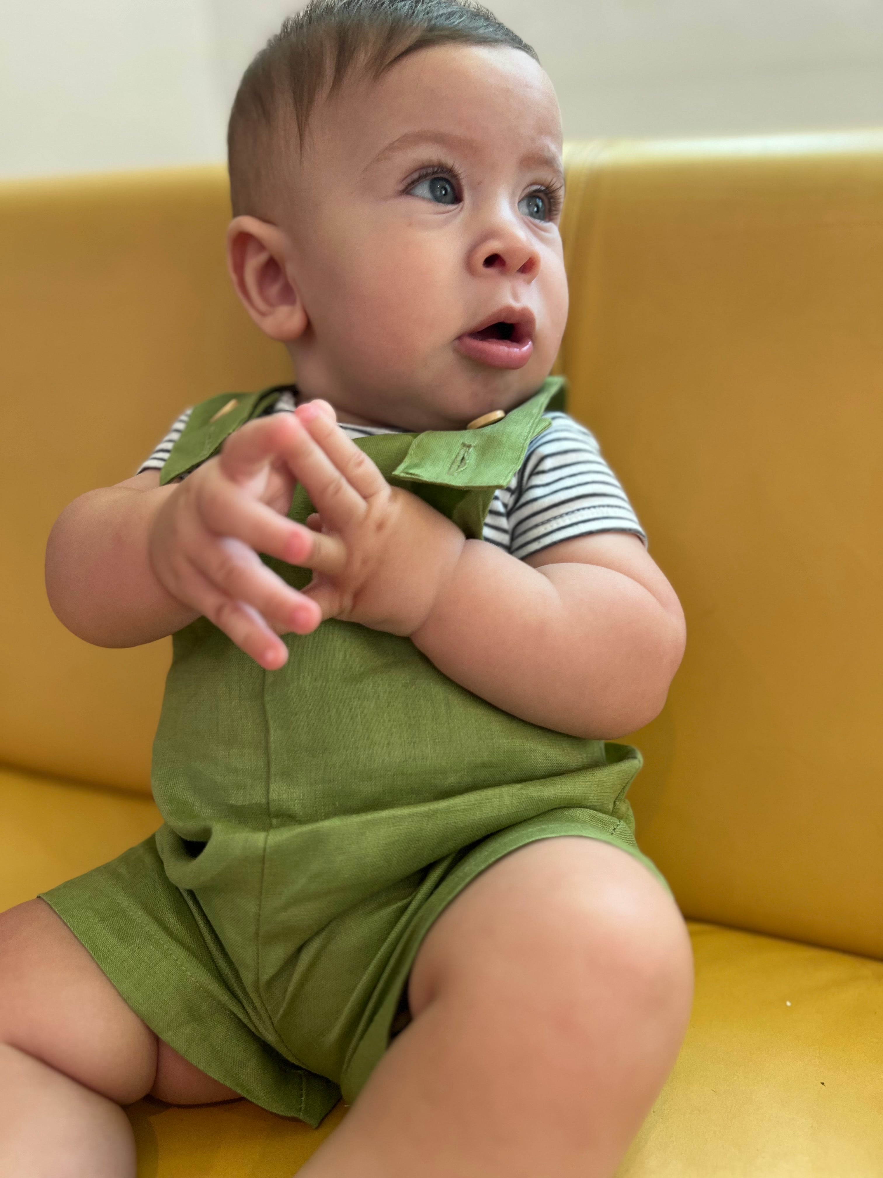 Overall Corto de Hilo Olivo