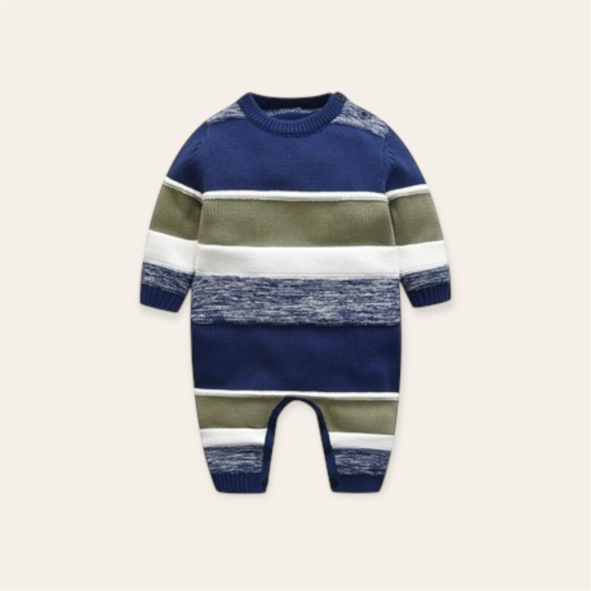 Ocean and Earth Stripes Romper