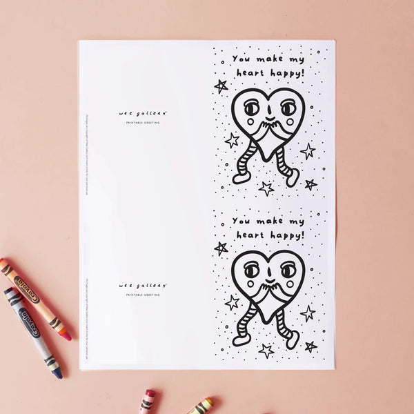 VALENTINE CARD COLORING PAGE-FREE PRINTABLE