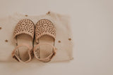 Leather Baby Shoes Pocket Sandal - 'Rosewater - Hard Sole