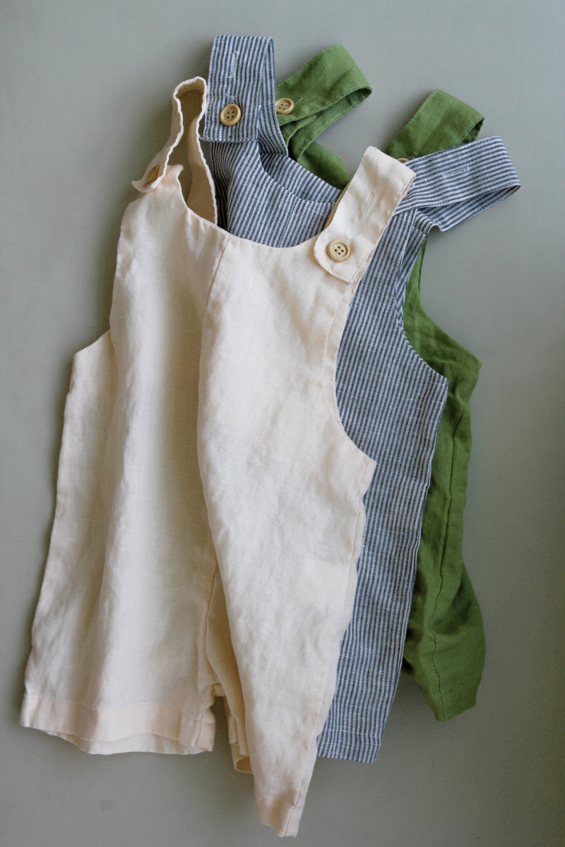 Olive Linen Romper