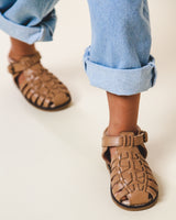 Leather Baby Shoes Indie Sandal- 'Tan'- Hard Sole