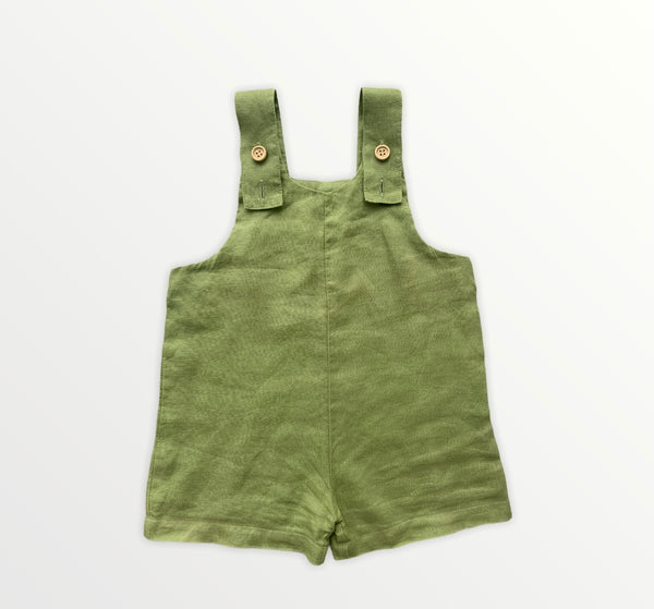 Olive Linen Romper